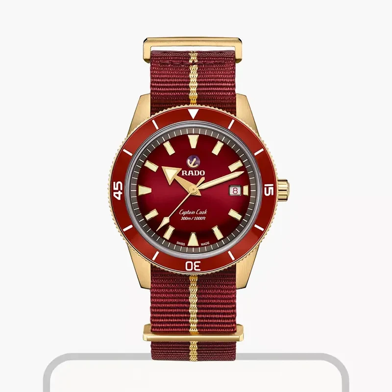 Rado Captain Cook Bronze Burgundy Dial Men's Watch- R32504407